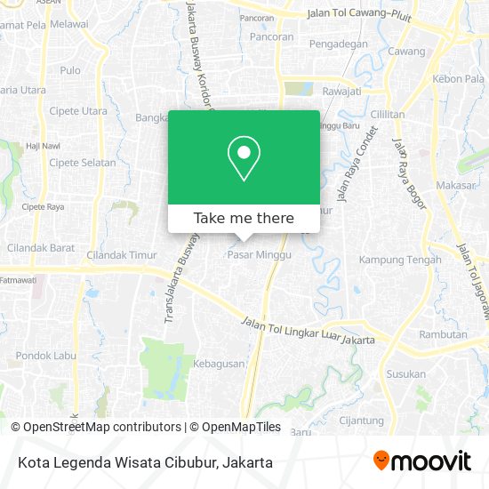 Kota Legenda Wisata Cibubur map