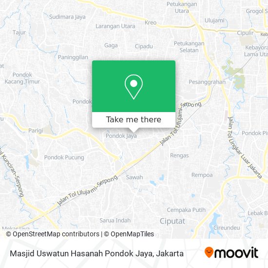 Masjid Uswatun Hasanah Pondok Jaya map