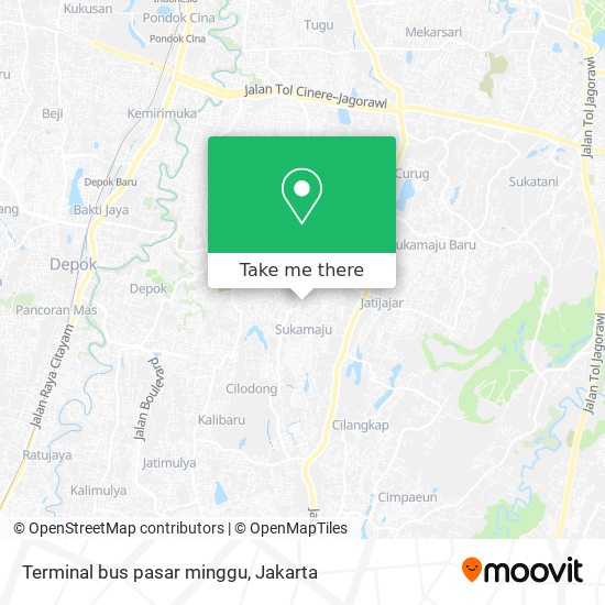 Terminal bus pasar minggu map