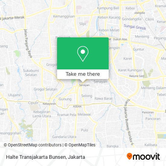 Halte Transjakarta Bunsen map