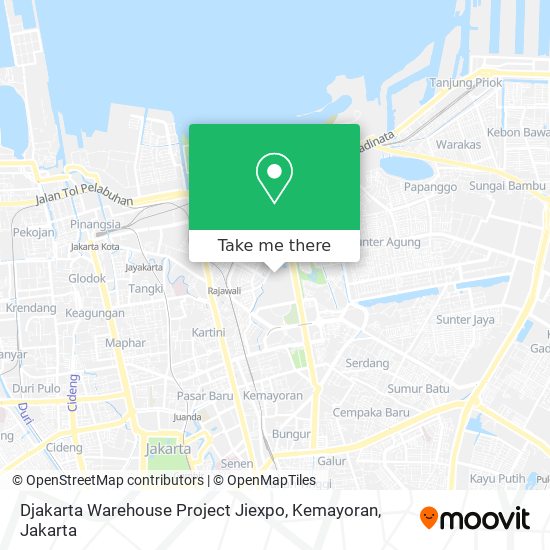 Djakarta Warehouse Project Jiexpo, Kemayoran map