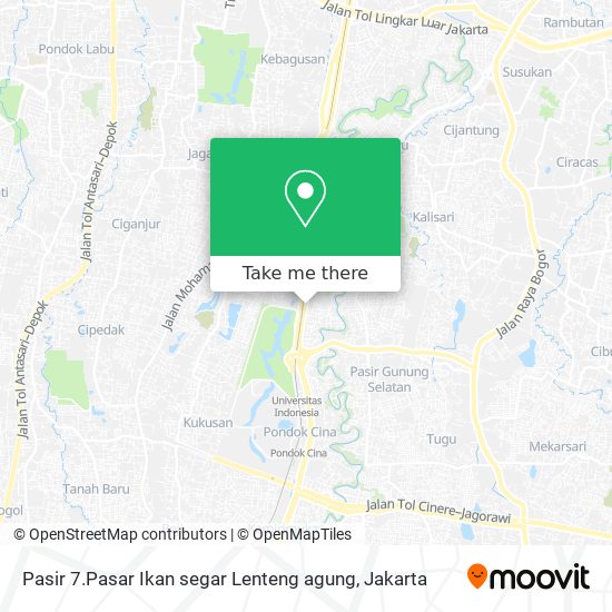 Pasir 7.Pasar Ikan segar Lenteng agung map