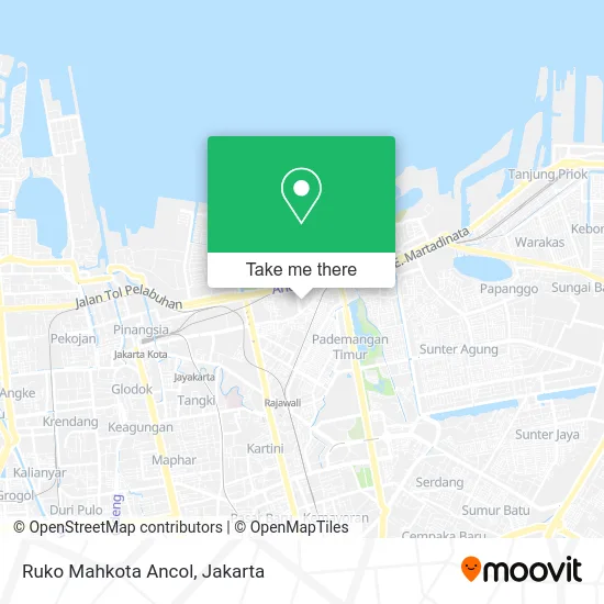 Ruko Mahkota Ancol map