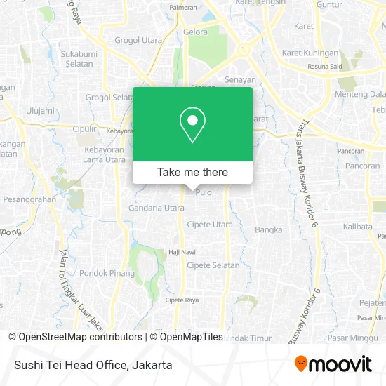 Sushi Tei Head Office map