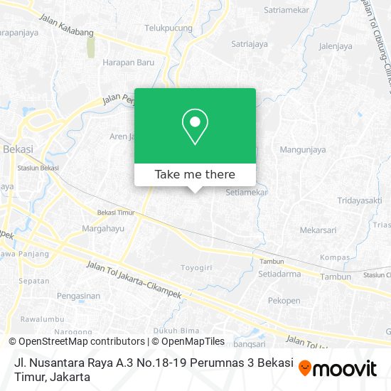 Jl. Nusantara Raya A.3 No.18-19 Perumnas 3 Bekasi Timur map