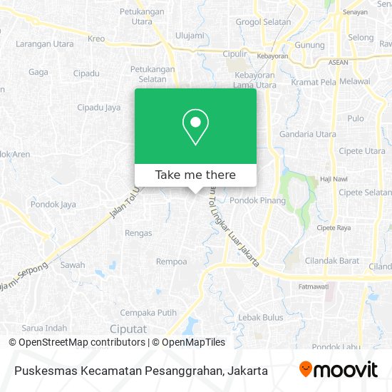 Puskesmas Kecamatan Pesanggrahan map