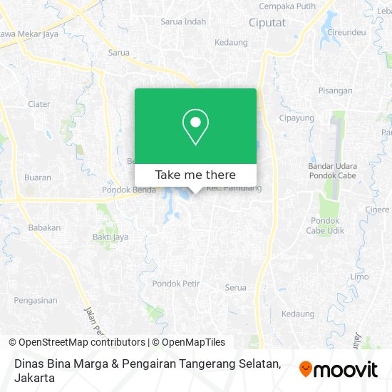 Dinas Bina Marga & Pengairan Tangerang Selatan map