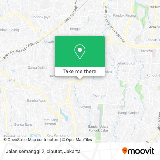 Jalan semanggi 2, ciputat map