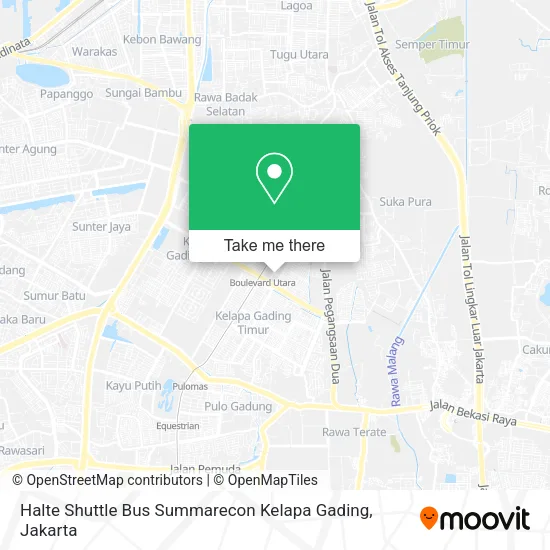Halte Shuttle Bus Summarecon Kelapa Gading map