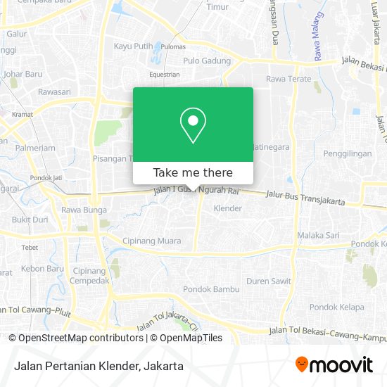 Jalan Pertanian Klender map