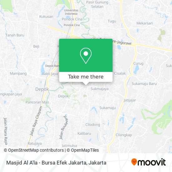 Masjid Al A'la - Bursa Efek Jakarta map