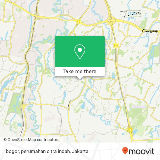 bogor, perumahan citra indah map