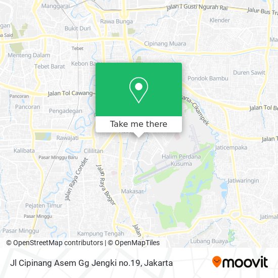 Jl Cipinang Asem Gg Jengki no.19 map