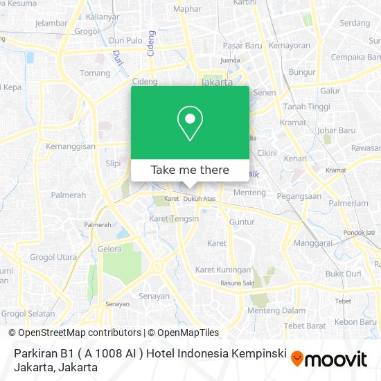 Parkiran B1 ( A 1008 AI )  Hotel Indonesia Kempinski Jakarta map