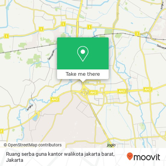 Ruang serba guna kantor walikota jakarta barat map