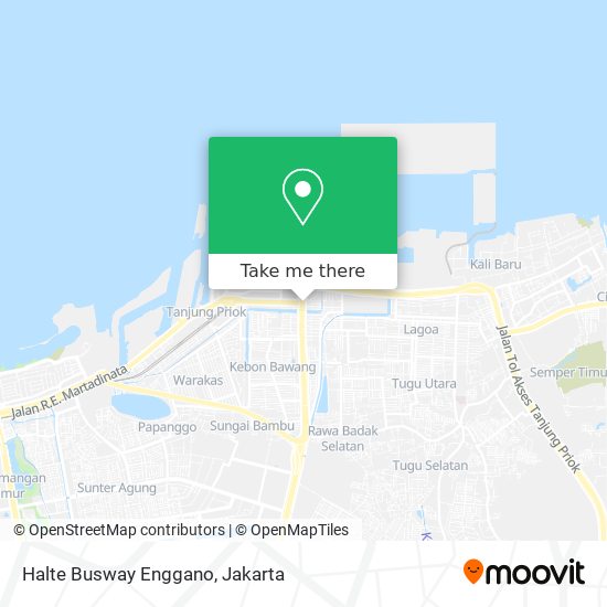 Halte Busway Enggano map