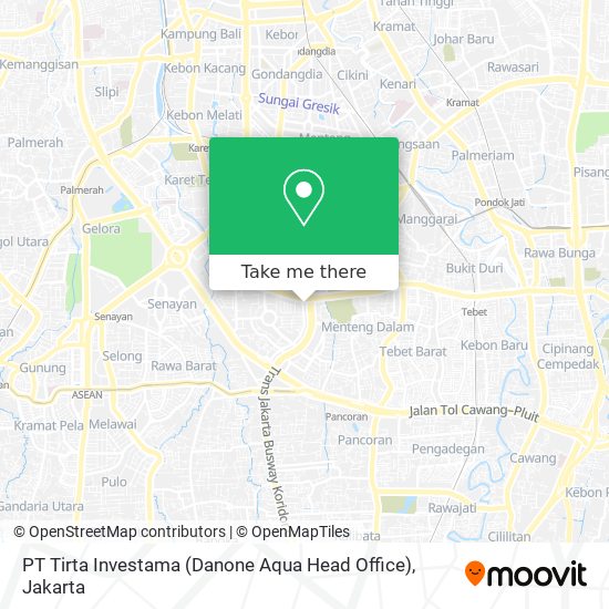 PT Tirta Investama (Danone Aqua Head Office) map