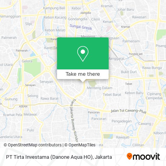 PT Tirta Investama (Danone Aqua HO) map