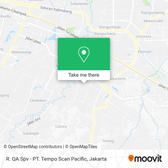 R. QA Spv - PT. Tempo Scan Pacific map