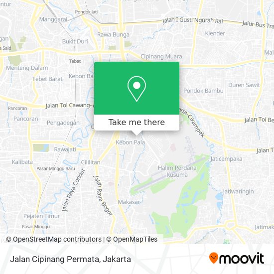 Jalan Cipinang Permata map