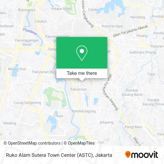 Ruko Alam Sutera Town Center (ASTC) map