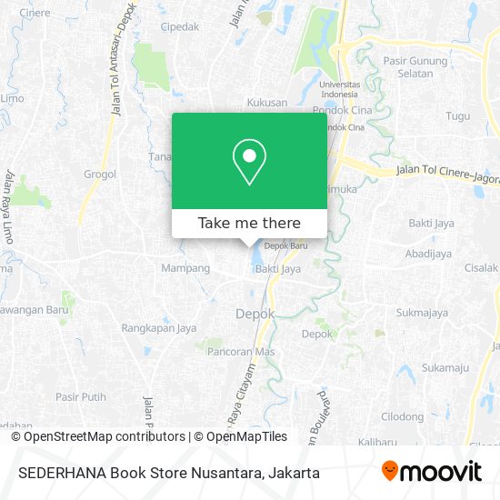 SEDERHANA Book Store Nusantara map