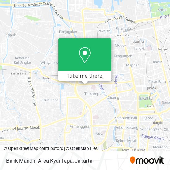 Bank Mandiri Area Kyai Tapa map