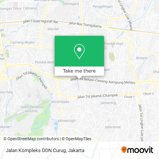 Jalan Kompleks DDN Curug map