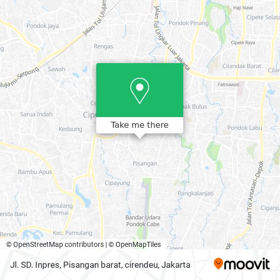 Jl. SD. Inpres, Pisangan barat, cirendeu map