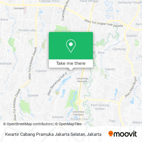 Kwartir Cabang Pramuka Jakarta Selatan map