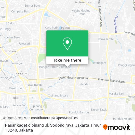 Pasar kaget cipinang
Jl. Sodong raya, Jakarta Timur
13240 map