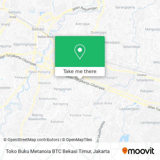 Toko Buku Metanoia BTC Bekasi Timur map