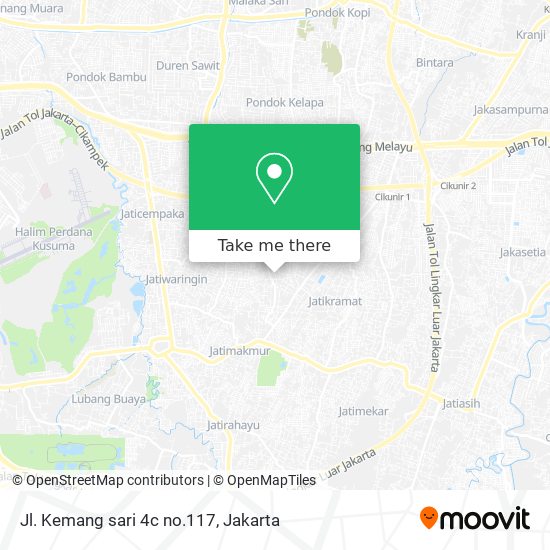 Jl. Kemang sari 4c no.117 map