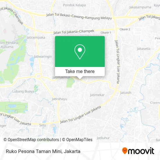 Ruko Pesona Taman Mini map