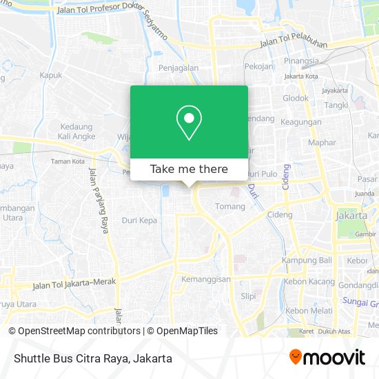 Shuttle Bus Citra Raya map