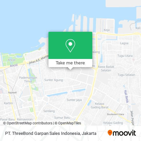 PT. ThreeBond Garpan Sales Indonesia map