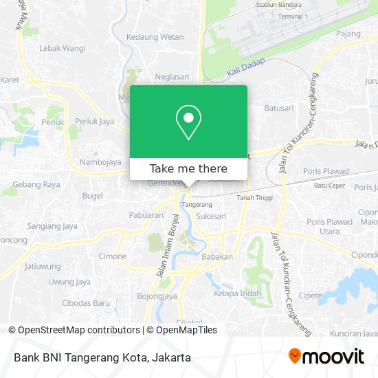 Bank BNI Tangerang Kota map