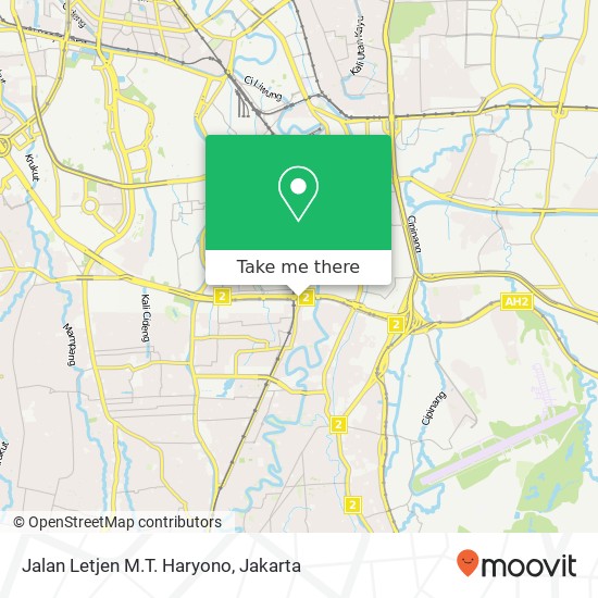 Jalan Letjen M.T. Haryono map