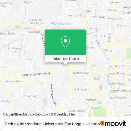 Gedung International Universitas  Esa Unggul map