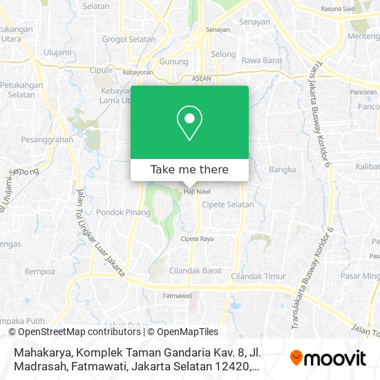 Mahakarya, Komplek Taman Gandaria Kav. 8, Jl. Madrasah, Fatmawati, Jakarta Selatan 12420 map