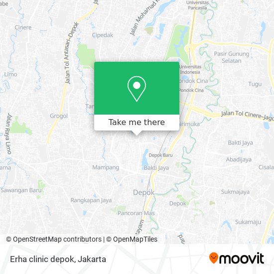 Erha clinic depok map