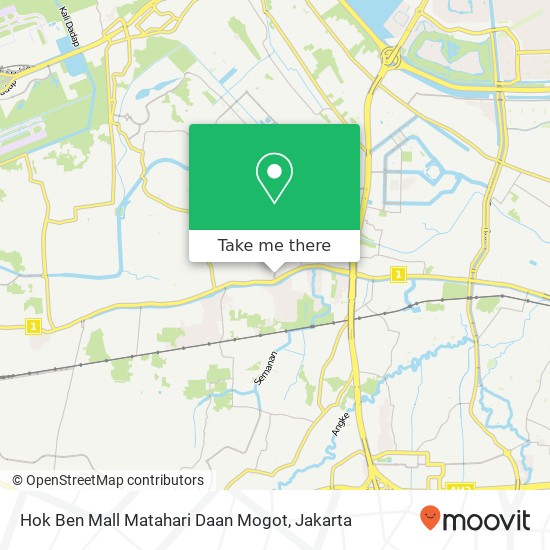 Hok Ben Mall Matahari Daan Mogot map