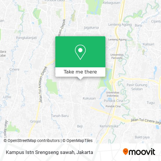 Kampus Istn Srengseng sawah map