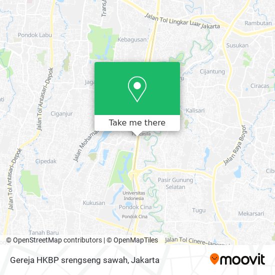 Gereja HKBP srengseng sawah map