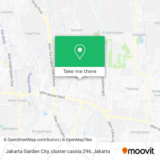 Jakarta Garden City, cluster cassia 296 map