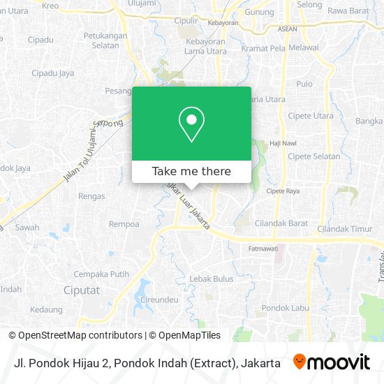 Jl. Pondok Hijau 2, Pondok Indah (Extract) map
