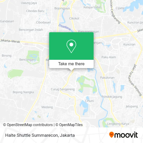 Halte Shuttle Summarecon map