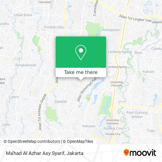 Ma'had Al Azhar Asy Syarif map