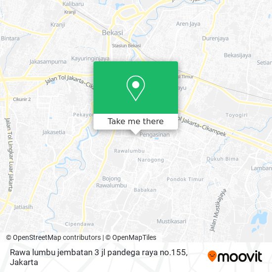 Rawa lumbu jembatan 3 jl pandega raya no.155 map