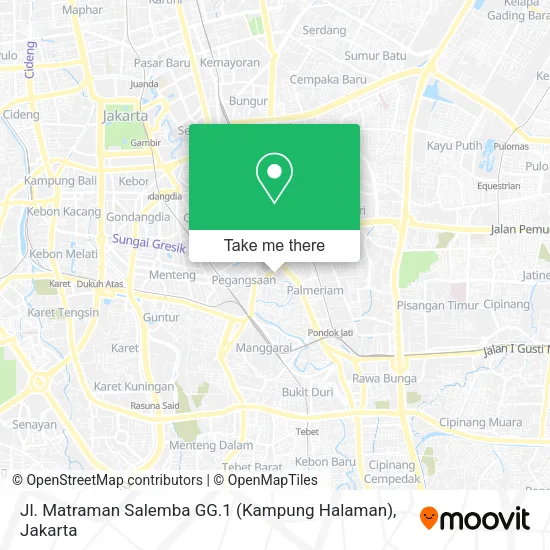 Jl. Matraman Salemba GG.1 (Kampung Halaman) map